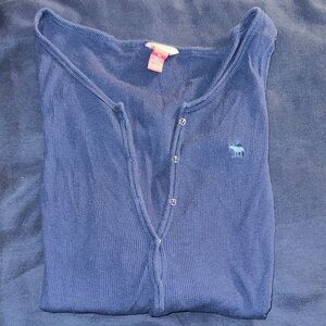 Abercrombie & Fitch Deep Blue Long Sleeve Tee